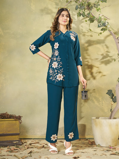 Embroidered Rayon Co-ord Set