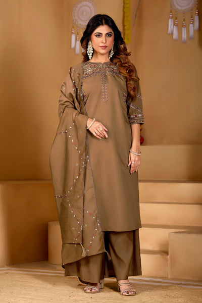 Anarkali Kurti Palazzo Dupatta Set