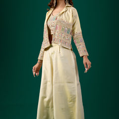 Three-Piece Suit Set (Top, Bottom, & Blouse)