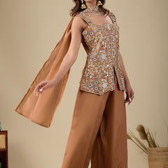 Cream Embroidered 3Pc Set