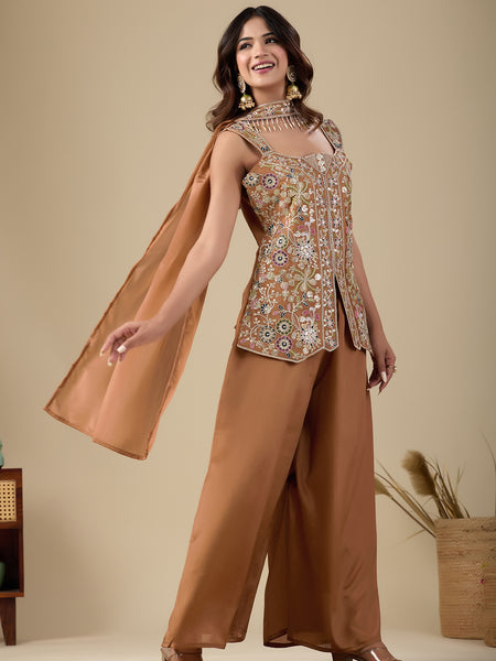 Cream Embroidered 3Pc Set
