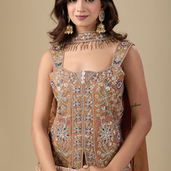 Cream Embroidered 3Pc Set