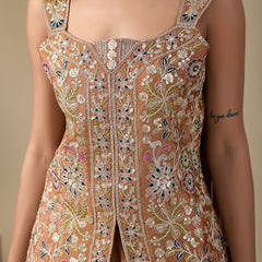 Cream Embroidered 3Pc Set