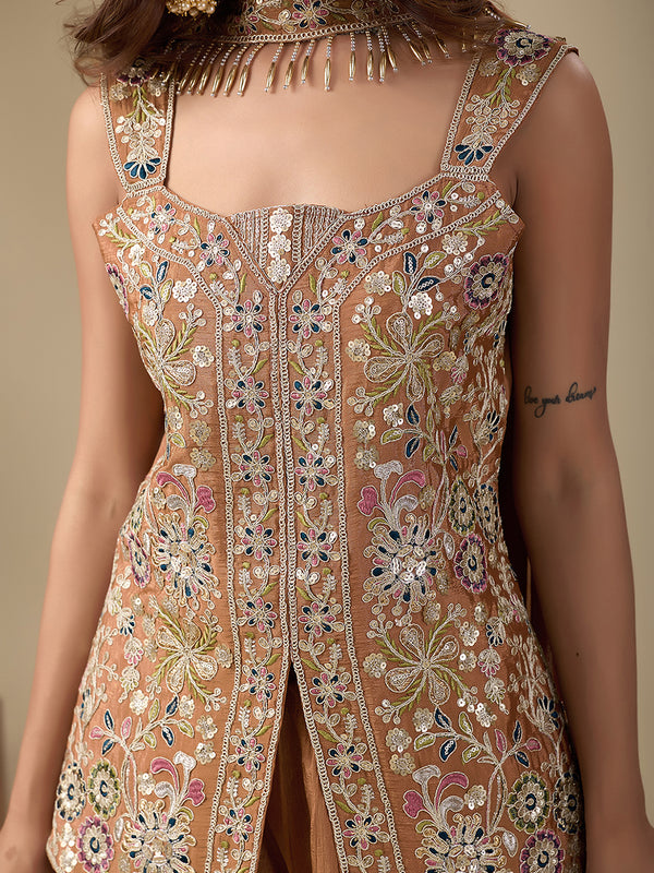 Cream Embroidered 3Pc Set