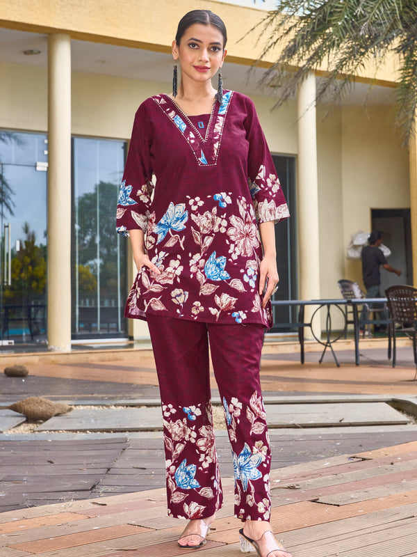 Printed Cotton Co-ord Set