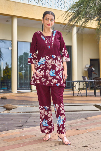 Printed Cotton Co-ord Set