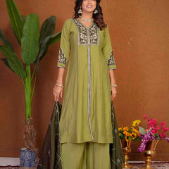 Anarkali Kurti Palazzo Dupatta Set