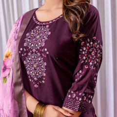 Elegant Straight Kurti Pant Dupatta Set