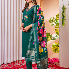 Elegant Straight Kurti Pant Dupatta Set