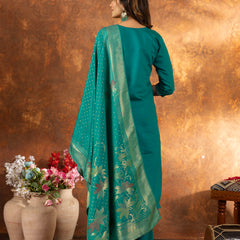 Elegant Straight Kurti Pant Dupatta Set