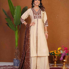 Anarkali Kurti Palazzo Dupatta Set