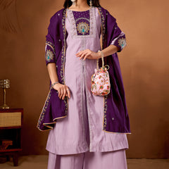 Anarkali Kurti  Palazzo Dupatta Set