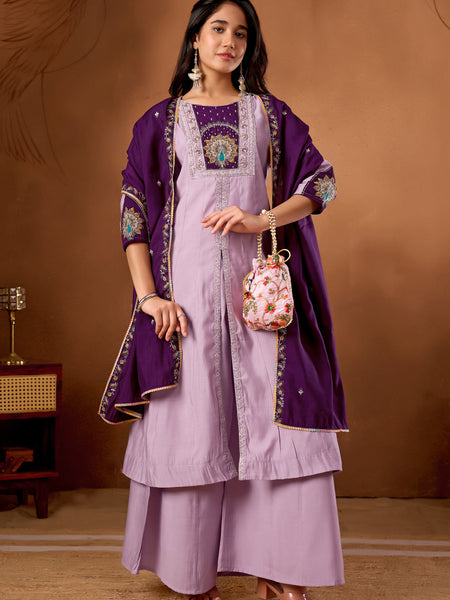 Anarkali Kurti  Palazzo Dupatta Set