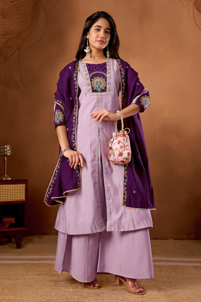Anarkali Kurti  Palazzo Dupatta Set