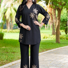 Embroidered Rayon Co-ord Set