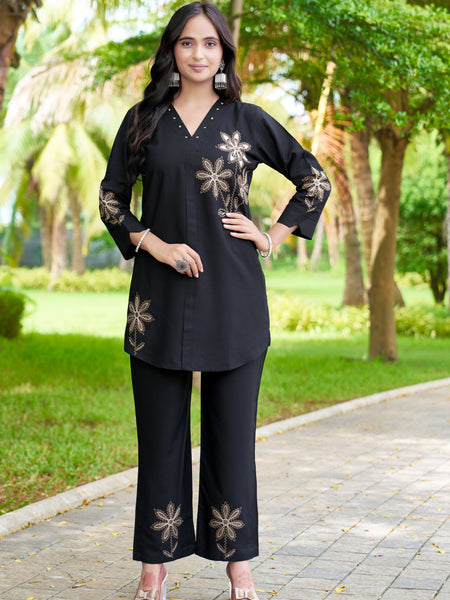 Embroidered Rayon Co-ord Set