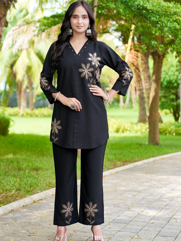 Embroidered Rayon Co-ord Set