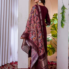 Elegant Straight Kurti Pant Dupatta Set