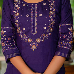Elegant Straight Kurti Pant Dupatta Set