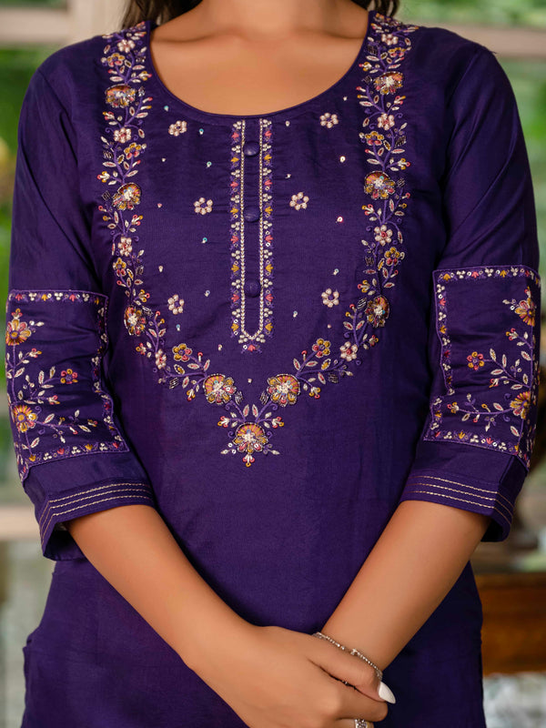 Elegant Straight Kurti Pant Dupatta Set