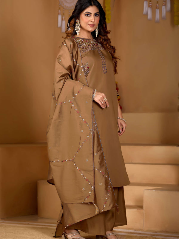 Anarkali Kurti Palazzo Dupatta Set