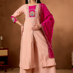 Anarkali Kurti  Palazzo Dupatta Set