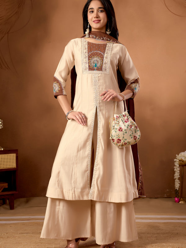 Anarkali Kurti  Palazzo Dupatta Set