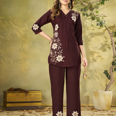 Embroidered Rayon Co-ord Set