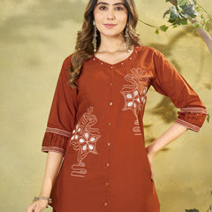 Embroidered Cotton Co-ord Set
