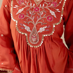 Chanderi Kurti Set with Dupatta