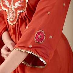 Chanderi Kurti Set with Dupatta