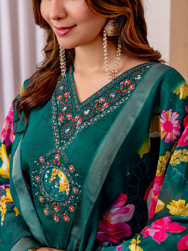 Elegant Straight Kurti Pant Dupatta Set