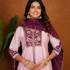 Anarkali Kurti Palazzo Dupatta Set