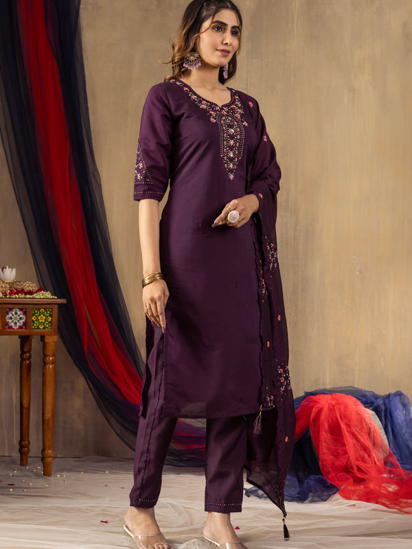 Elegant Straight Kurti Pant Dupatta Set