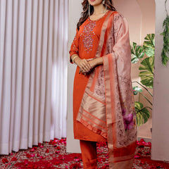 Elegant Straight Kurti Pant Dupatta Set
