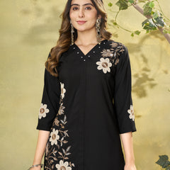Embroidered Rayon Co-ord Set