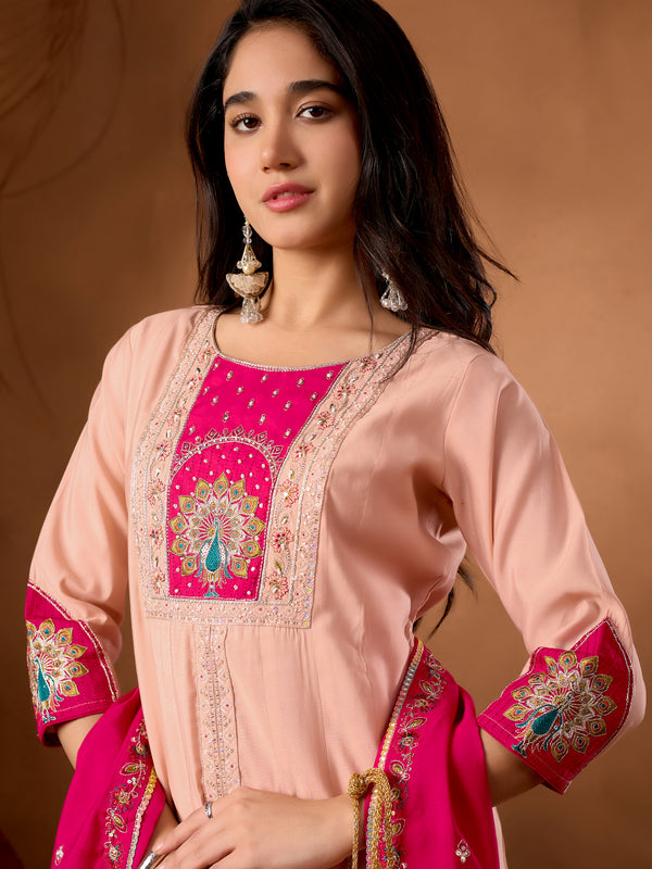 Anarkali Kurti  Palazzo Dupatta Set
