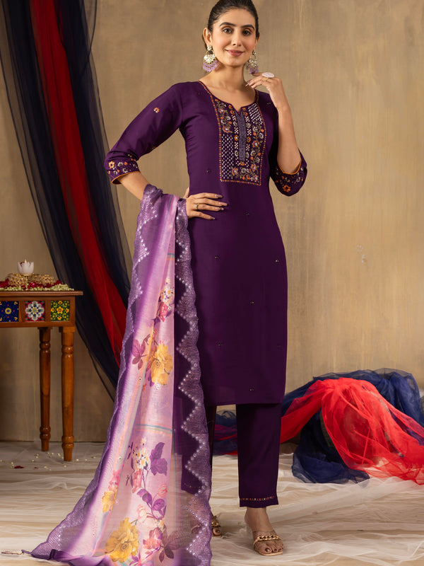 Elegant Straight Kurti Pant Dupatta Set