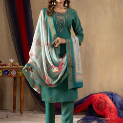 Elegant Straight Kurti Pant Dupatta Set