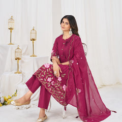 Anarkali Kurti Pant Dupatta Set