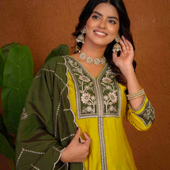 Anarkali Kurti Palazzo Dupatta Set