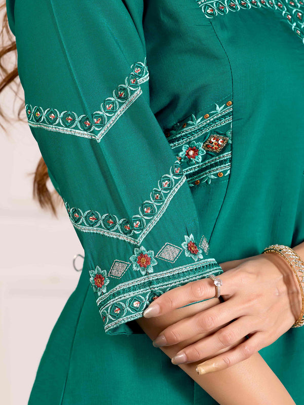 Anarkali Kurti Palazzo Dupatta Set