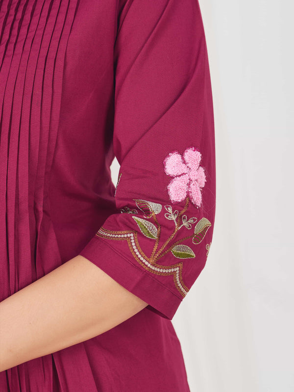 Anarkali Kurti Pant Dupatta Set