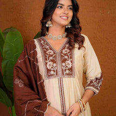 Anarkali Kurti Palazzo Dupatta Set