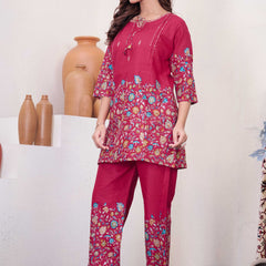 Printed Cotton Co-ord Set