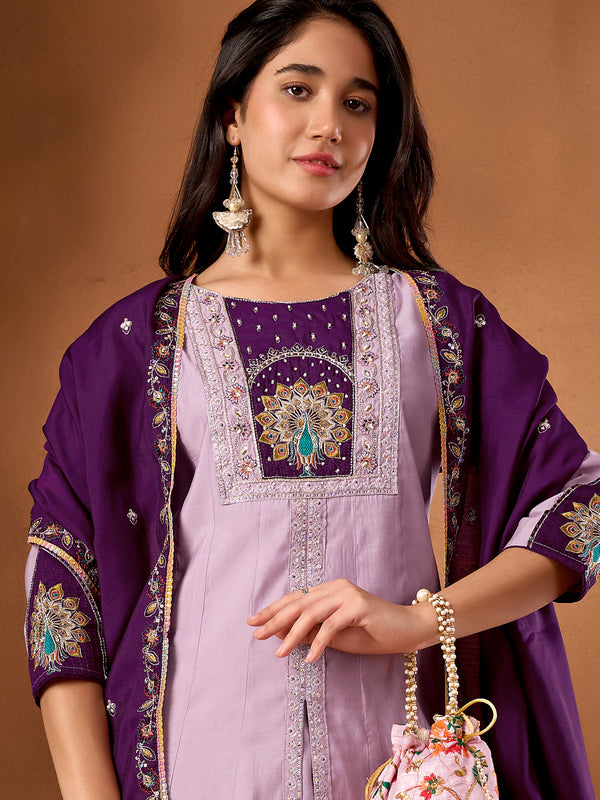 Anarkali Kurti  Palazzo Dupatta Set