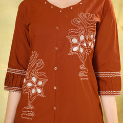 Embroidered Cotton Co-ord Set