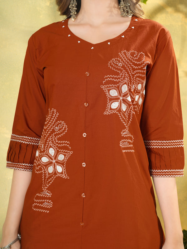 Embroidered Cotton Co-ord Set