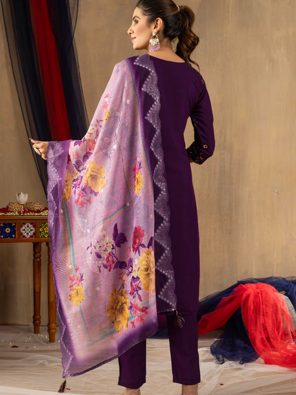 Elegant Straight Kurti Pant Dupatta Set