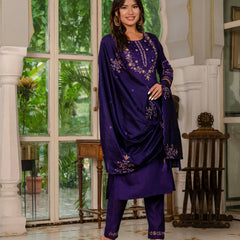 Elegant Straight Kurti Pant Dupatta Set